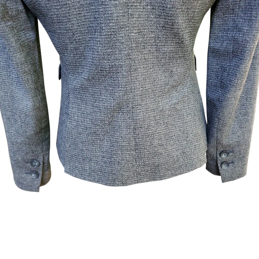 Theory Edynas Gray Wool Tweed Blazer Preppy Ivy Jacket Sz 2 - Picture 12 of 16